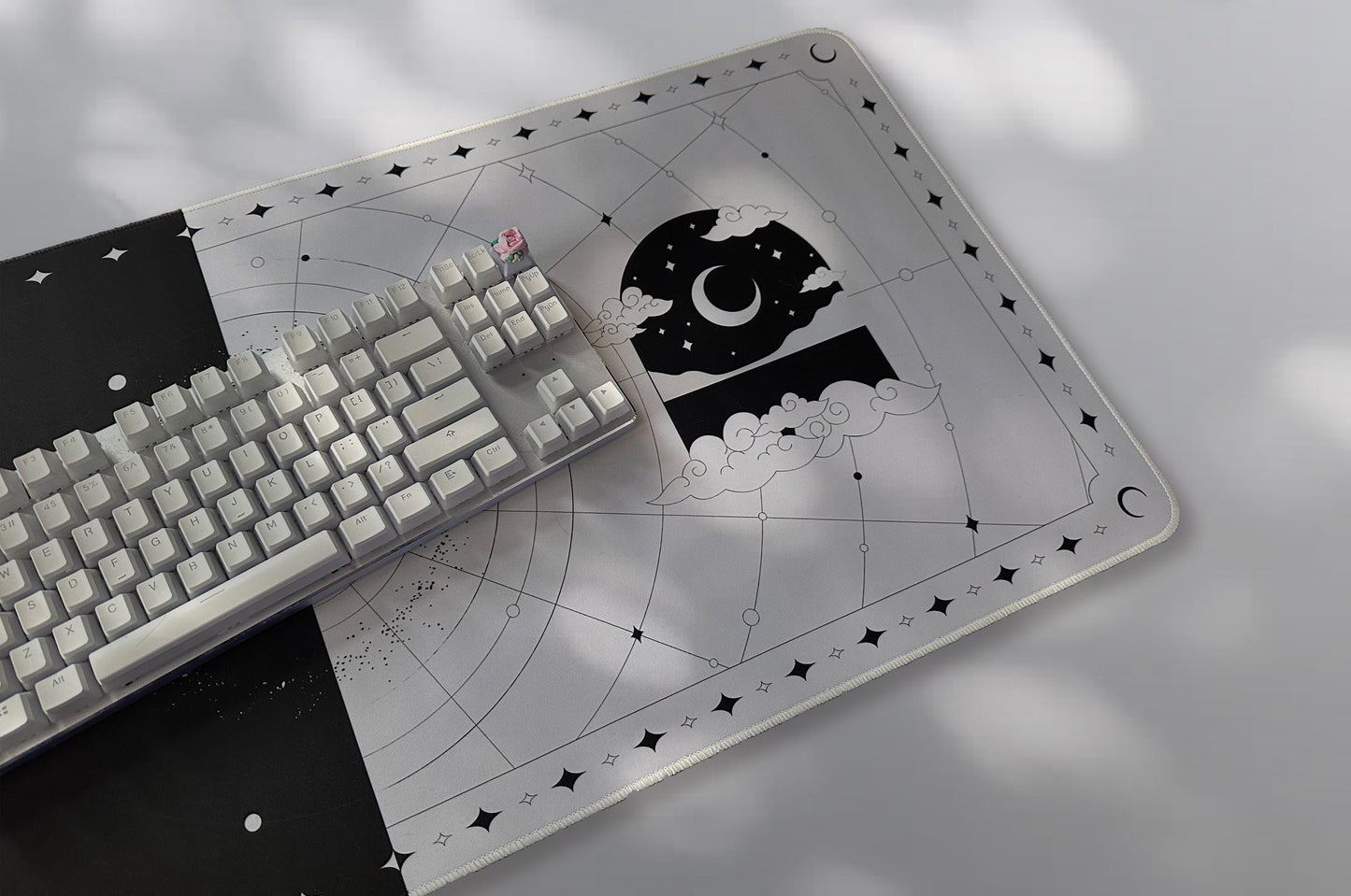 black & white | dawn & dusk deskmat