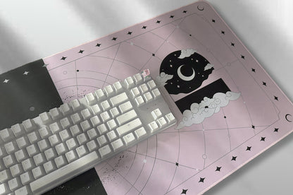 black & pink | dawn & dusk deskmat