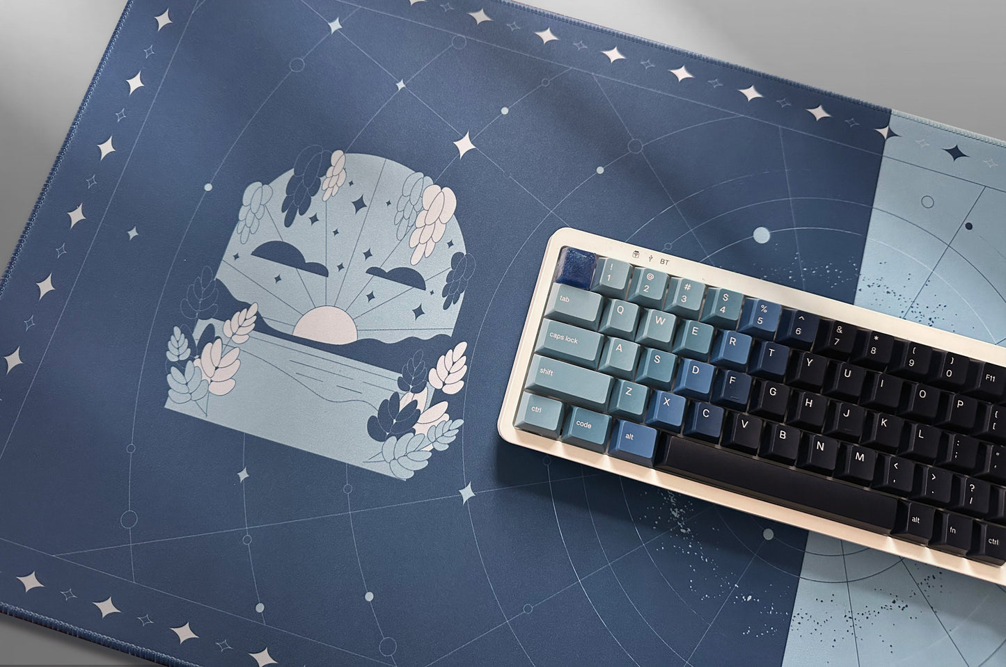 blue | dawn & dusk deskmat