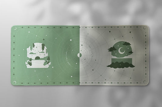 green | dawn & dusk deskmat