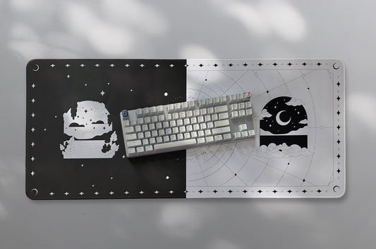 black & white | dawn & dusk deskmat