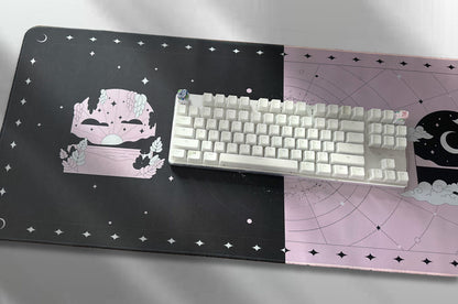 black & pink | dawn & dusk deskmat