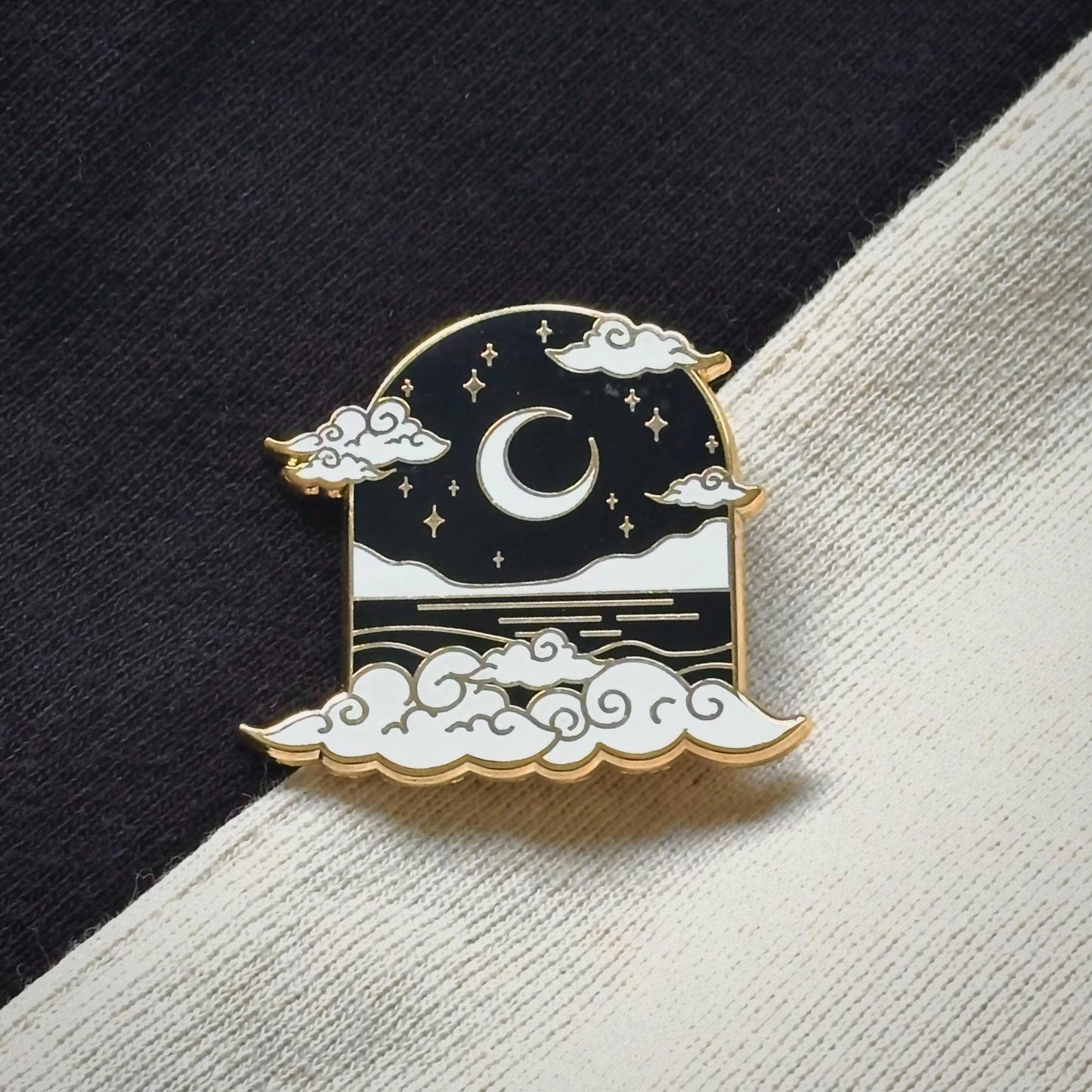 dawn & dusk enamel pins