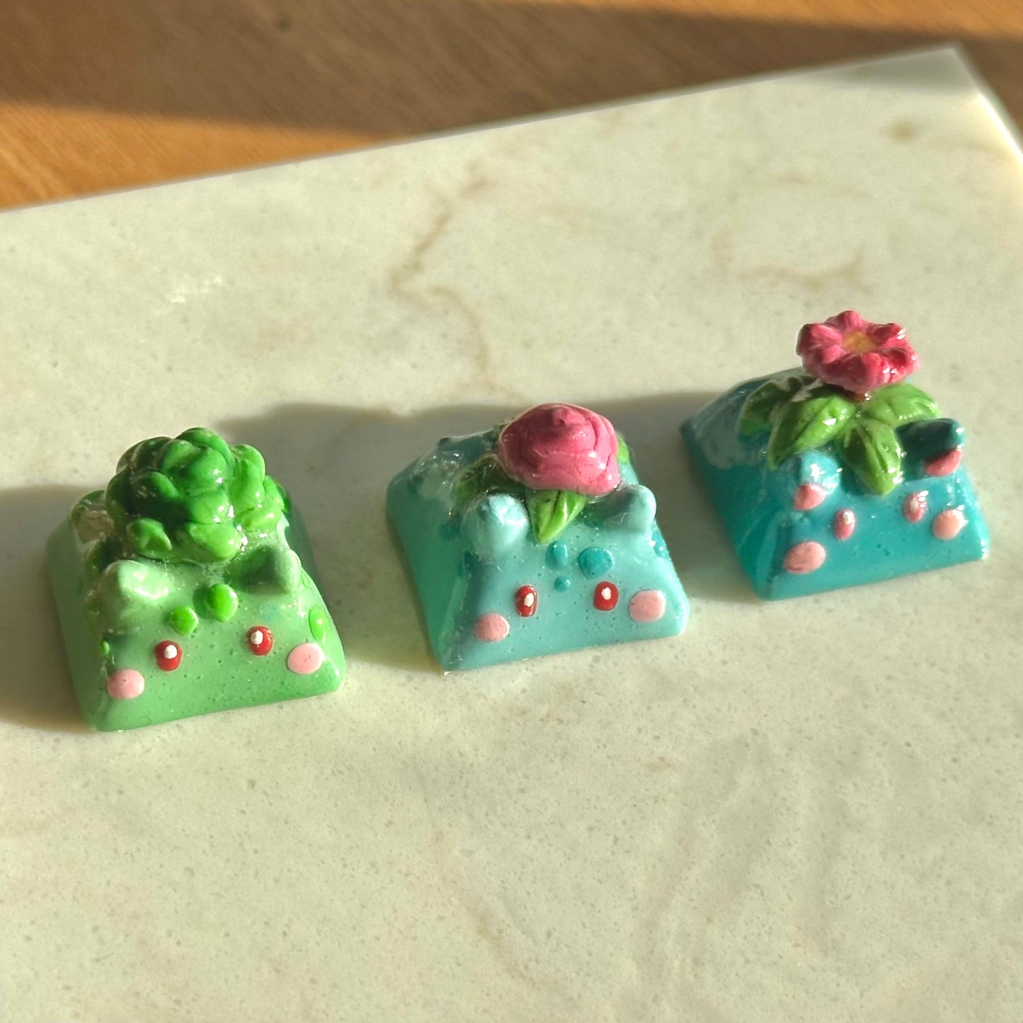 bulbasaur, ivysaur, venusaur | pokemon artisan keycaps