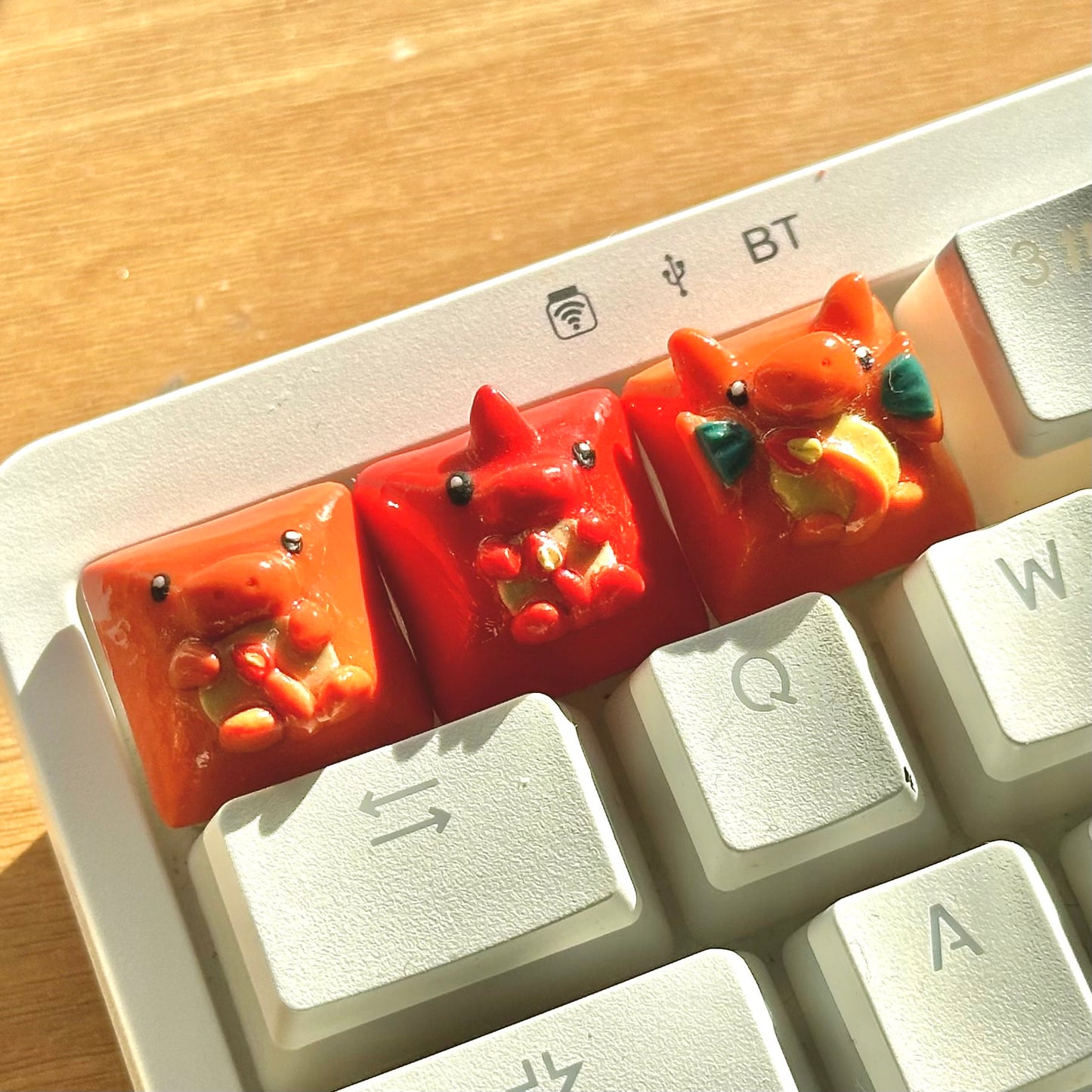 charmander, charmeleon, charizard | pokemon artisan keycaps